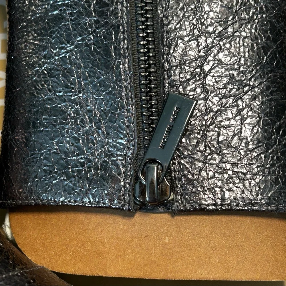 Michael Kors Clara Mid Bootie Anthracite Dark Grey Size 7m Silver women’s boots - Picture 5 of 16
